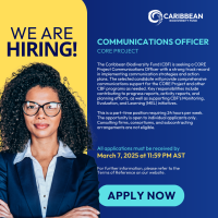 Caribbean Regional Architecture for Biodiversity - CORE Project Communications Officer